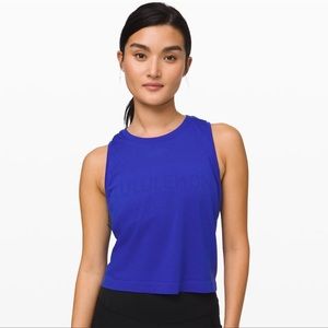 Breeze swifty muscle crop tank in jet stream